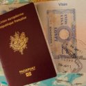 留学時のパスポートとビザの写真